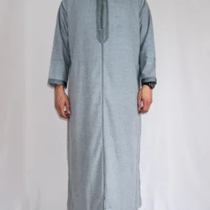 Djellaba Homme Hiver Bleu chiné