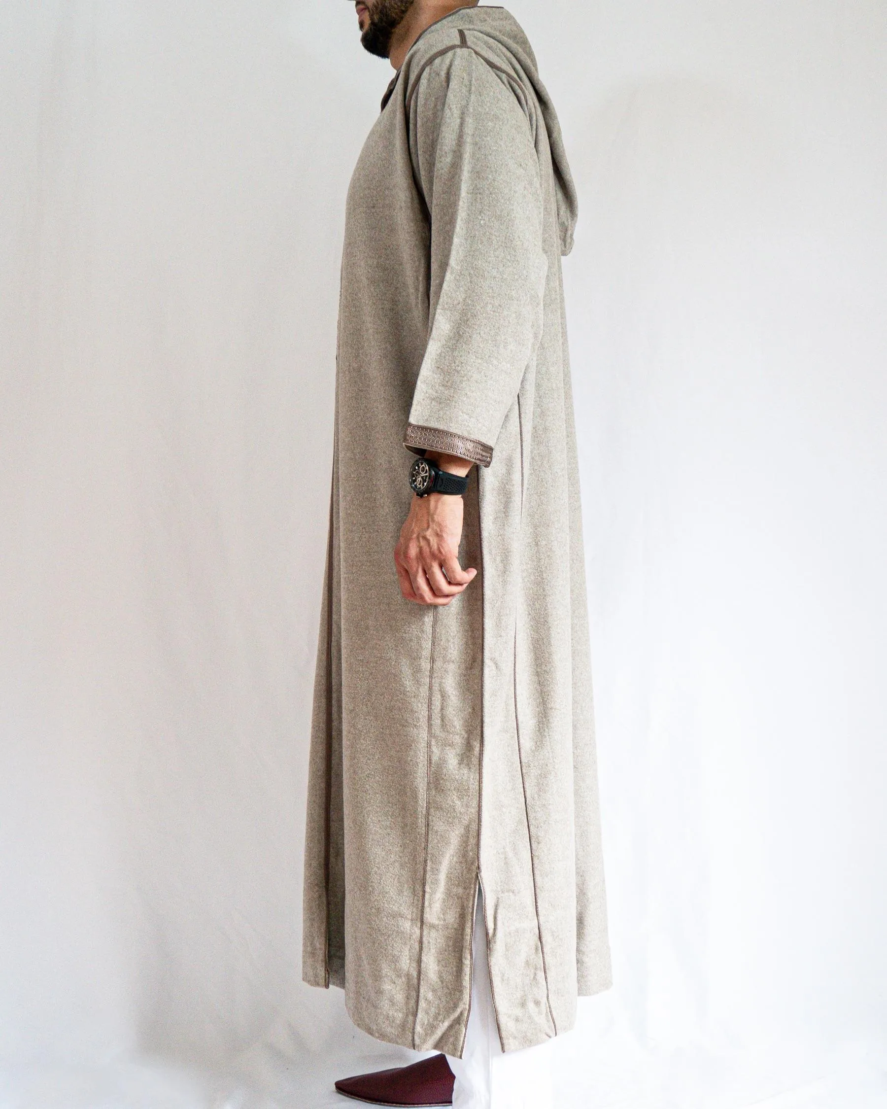 Djellaba Homme Hiver Brun