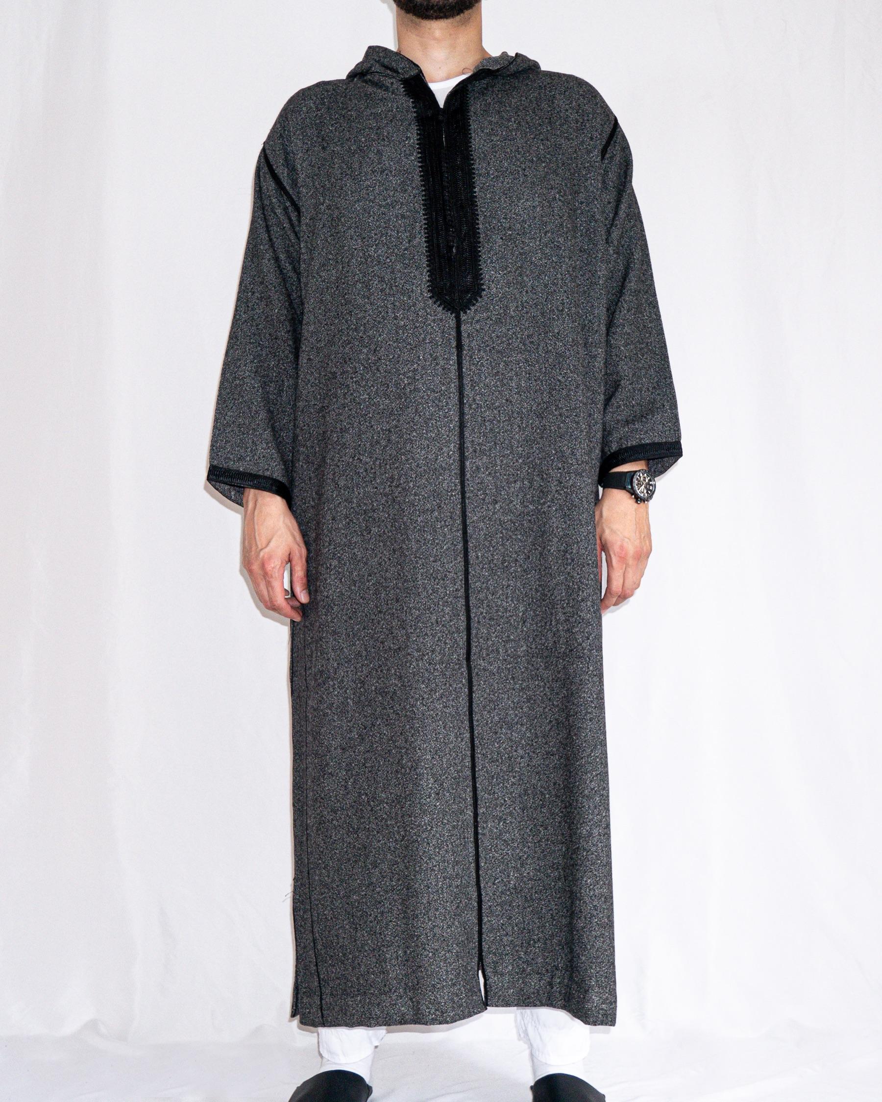 djellaba hiver noir avant