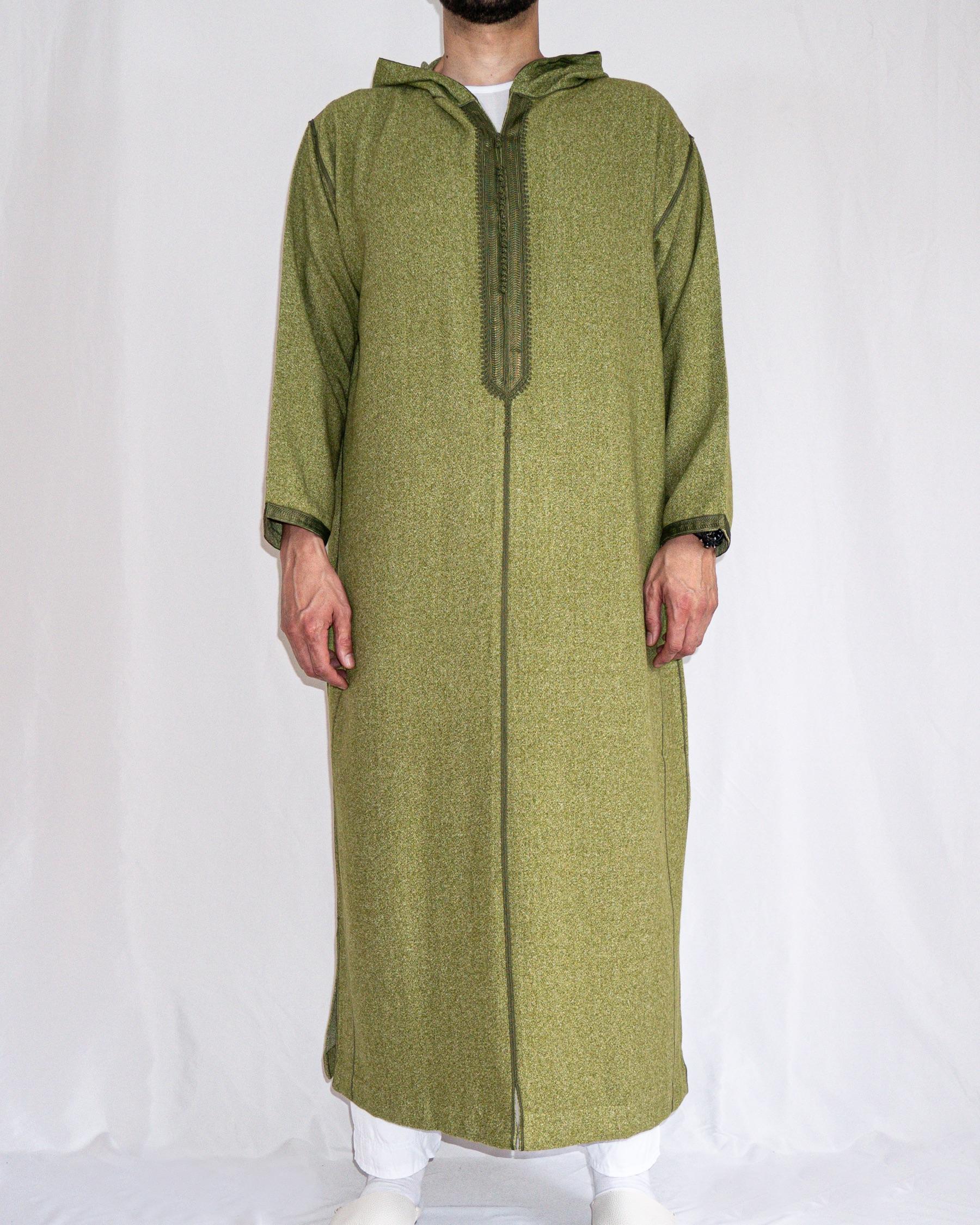 djellaba hiver vert avant