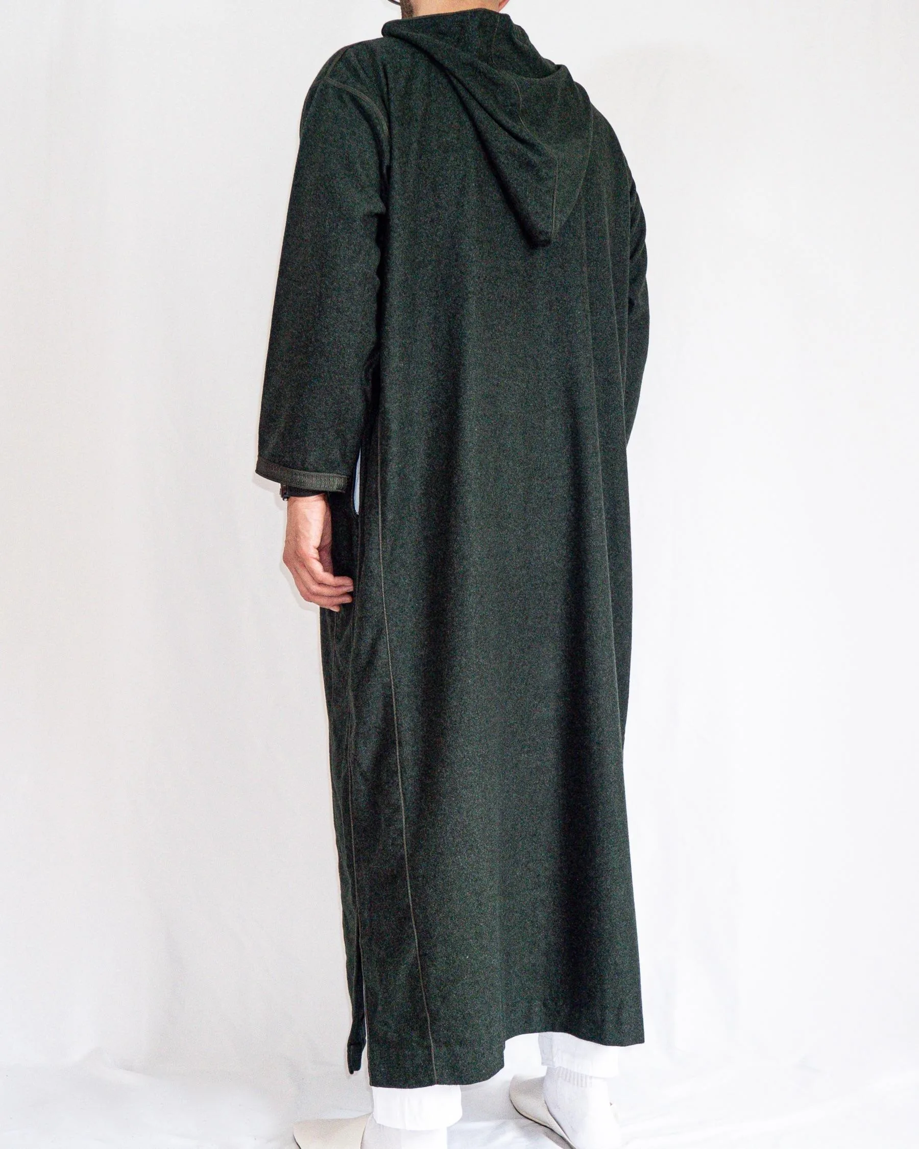 Djellaba Homme Hiver Vert sapin