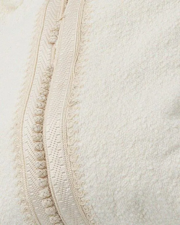 Djellaba Homme Hiver Laine Blanc