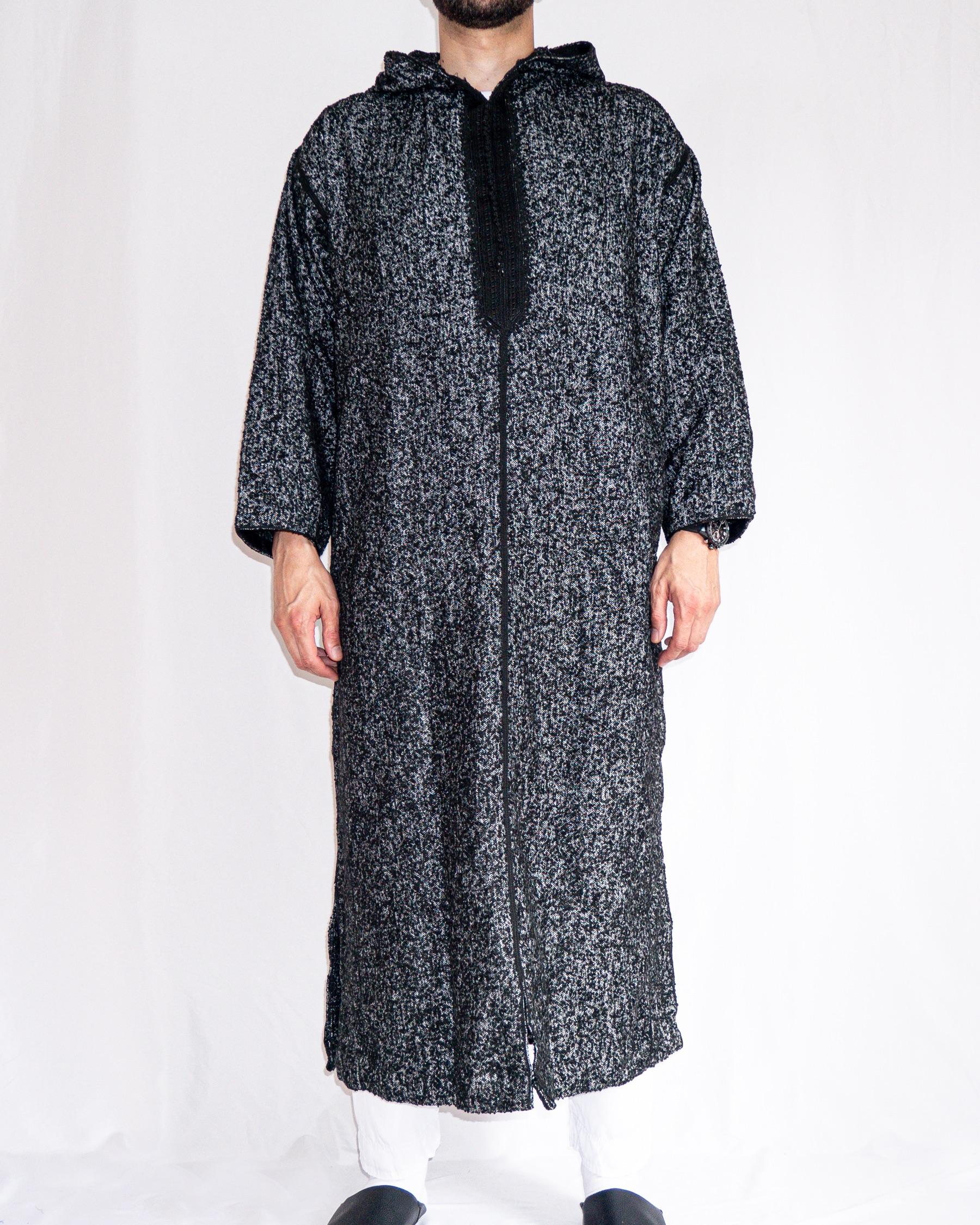 djellaba laine noir avant