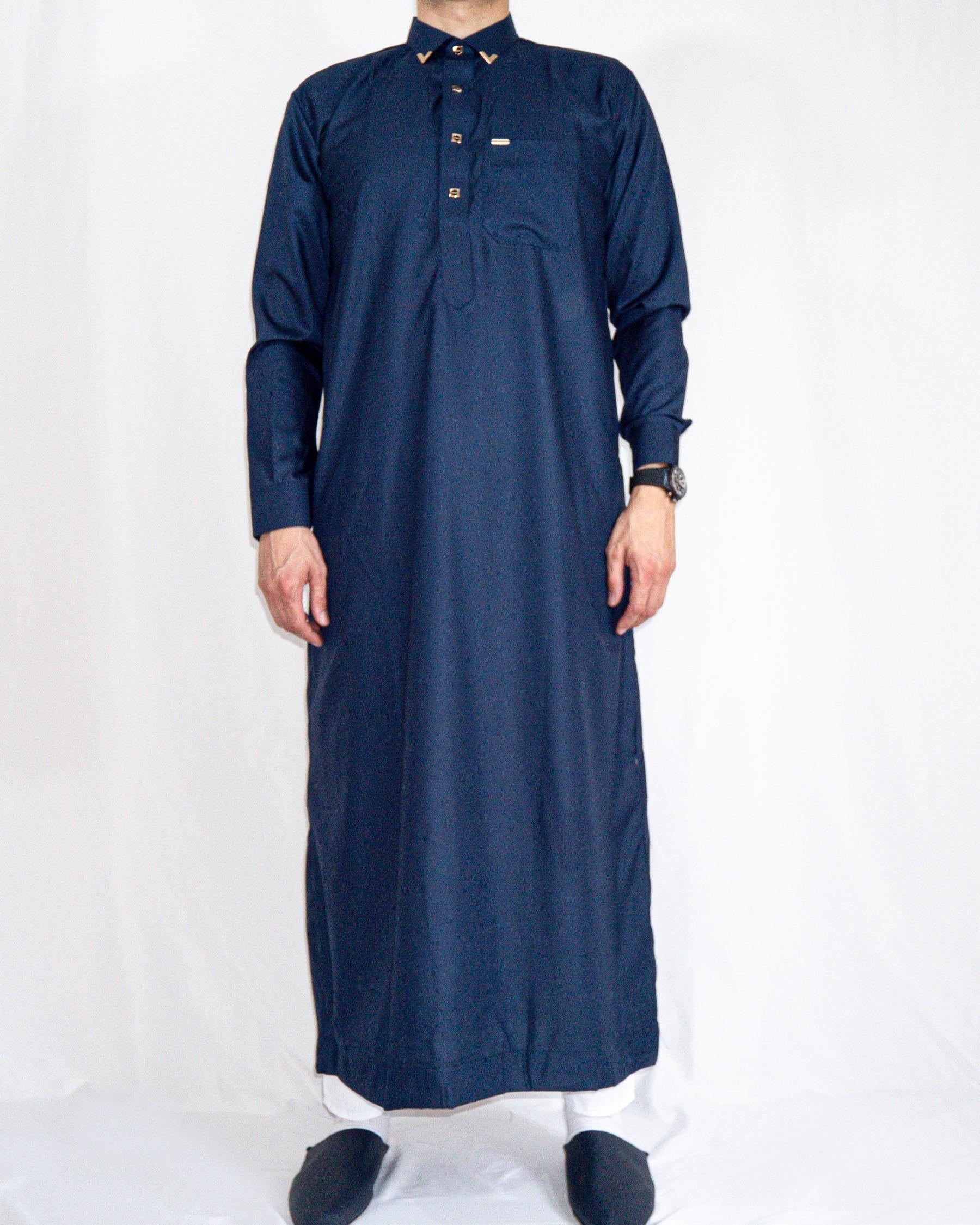 qamis qatari bleu avant