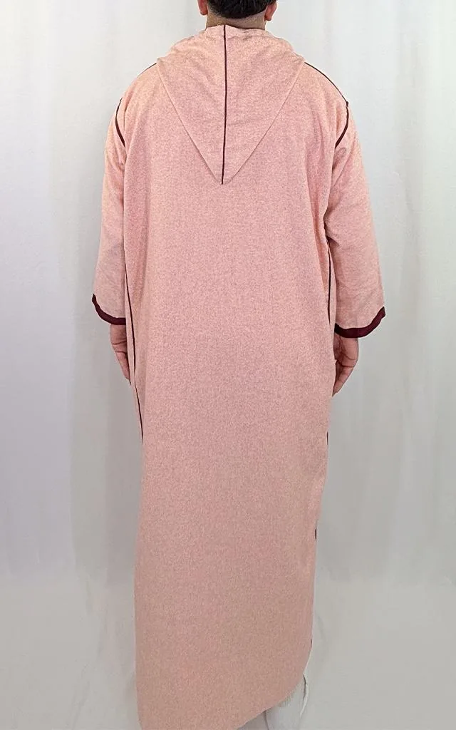 Djellaba Homme Hiver Saumon