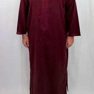 Djellaba Homme Hiver Bordeaux