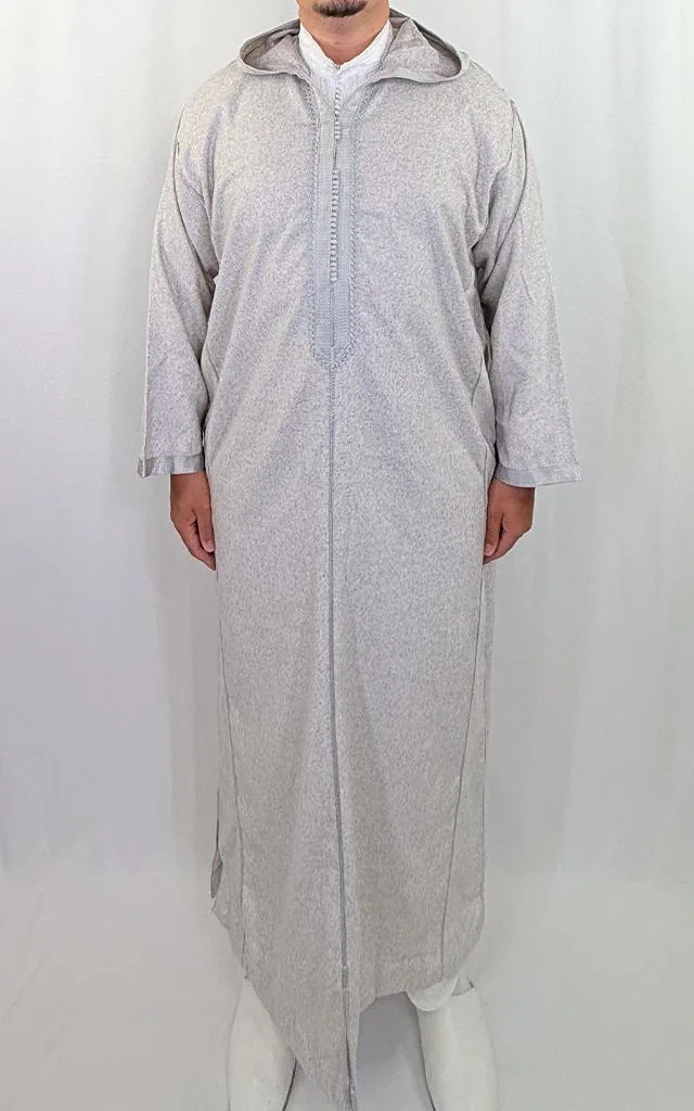 Djellaba Homme Hiver Gris clair