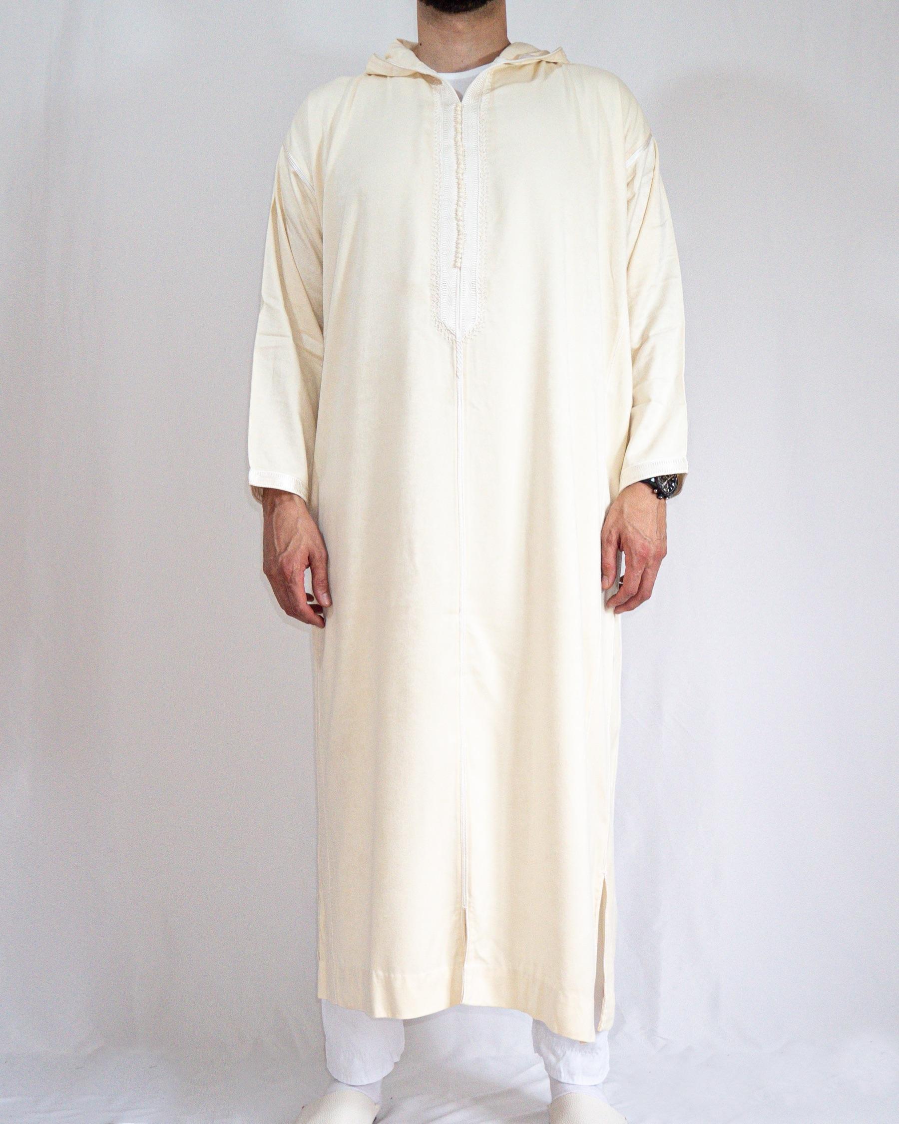 Djellaba royale crème avant