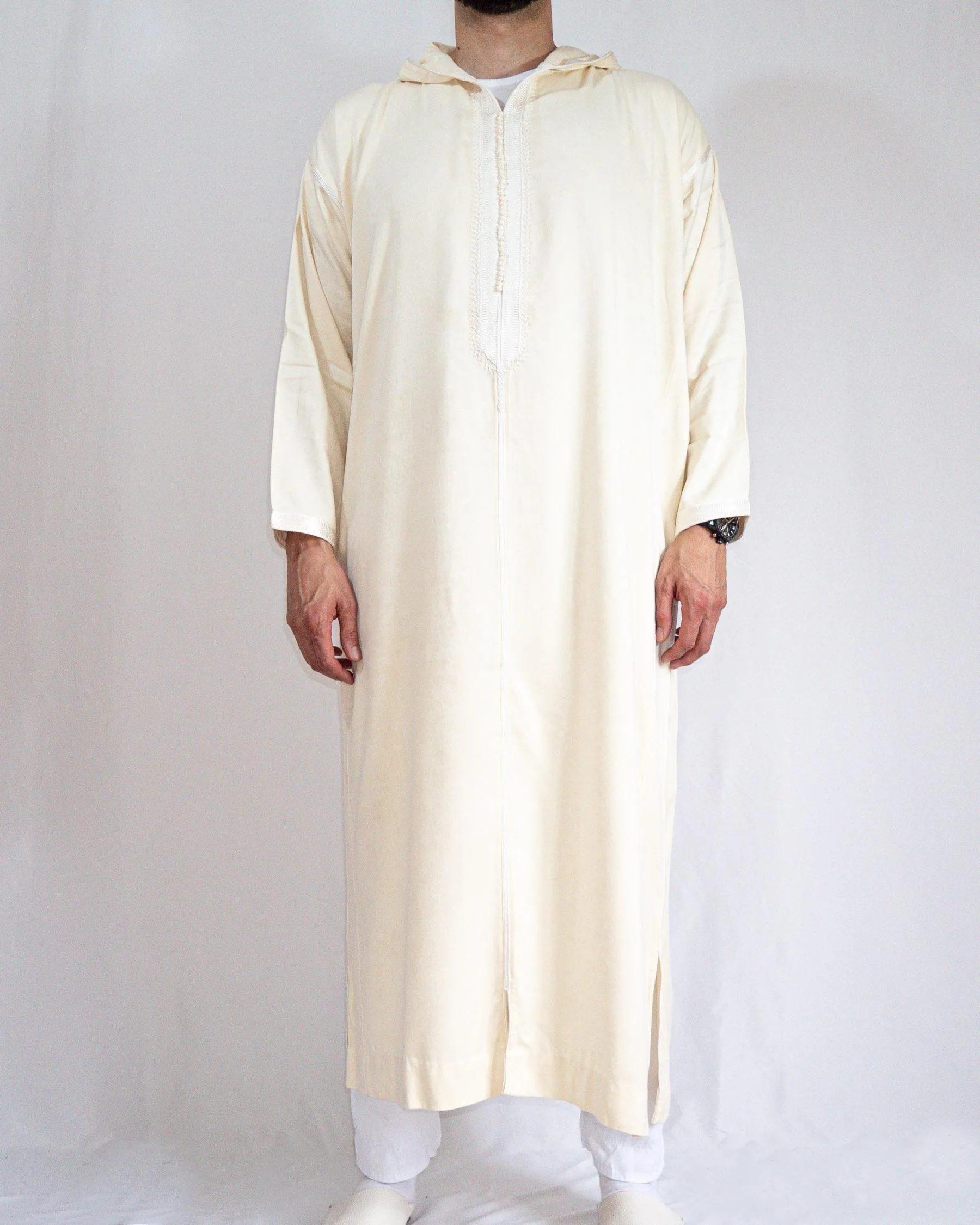 Djellaba royale crème avant