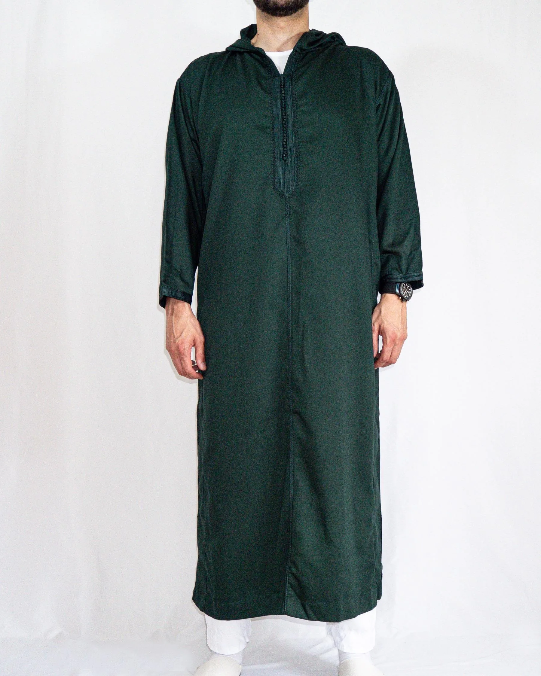 Djellaba royale vert avant