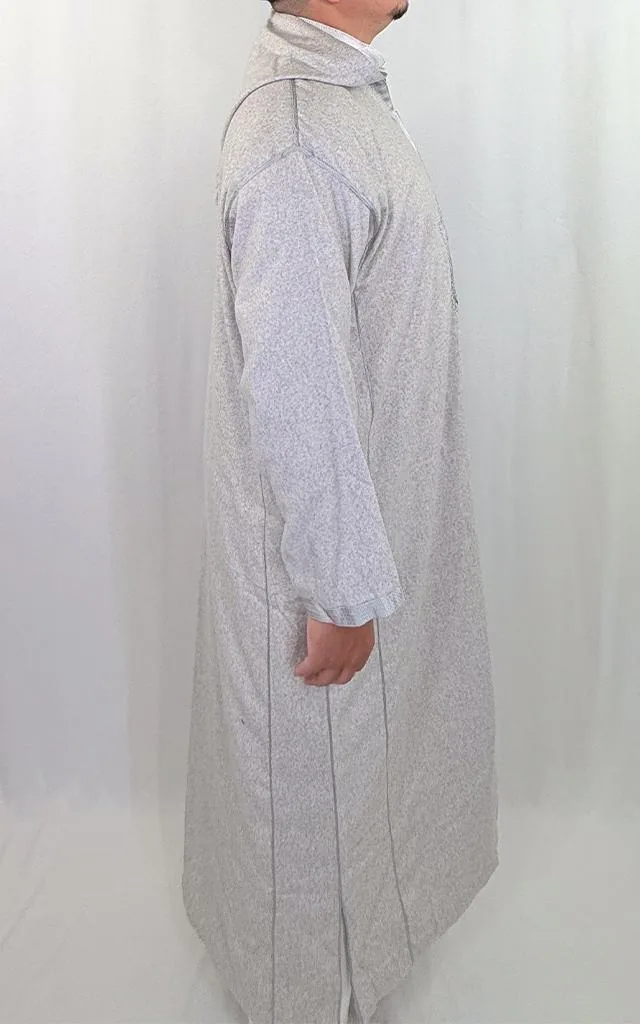 Djellaba Homme Hiver Gris clair