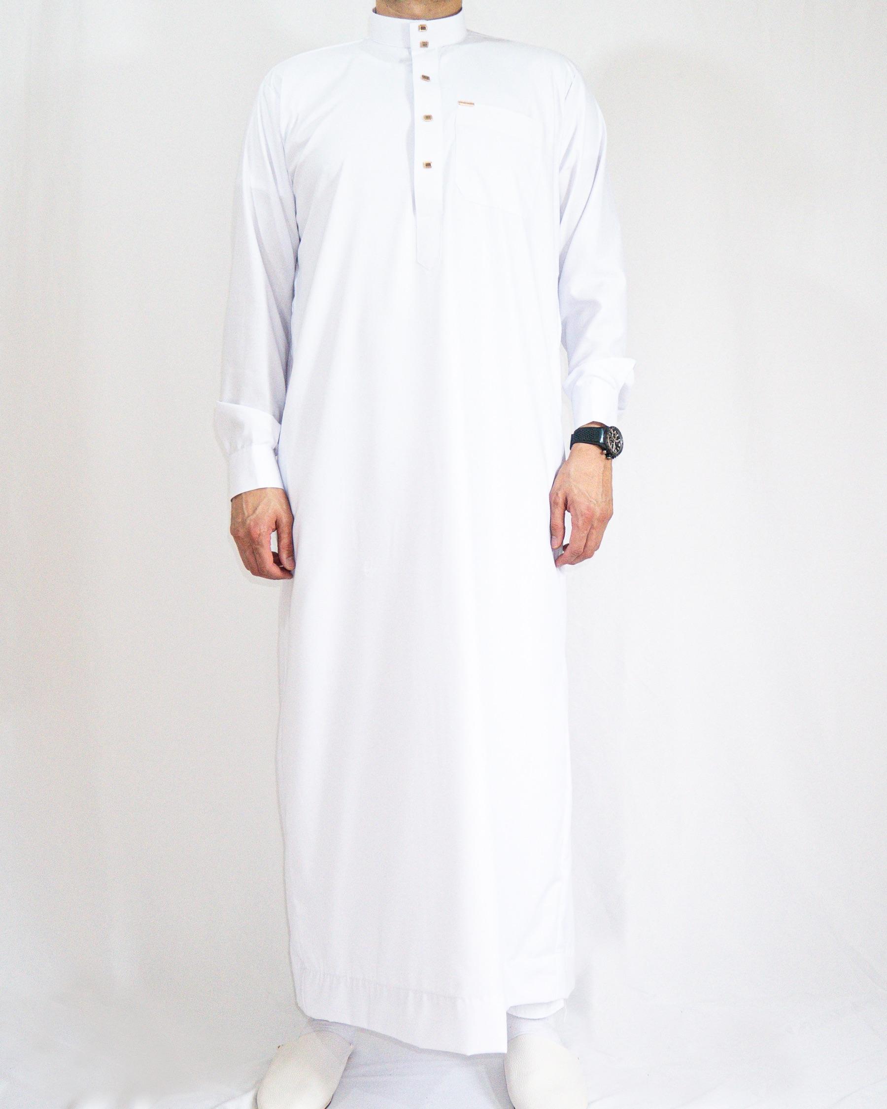 qamis saoudien blanc avant