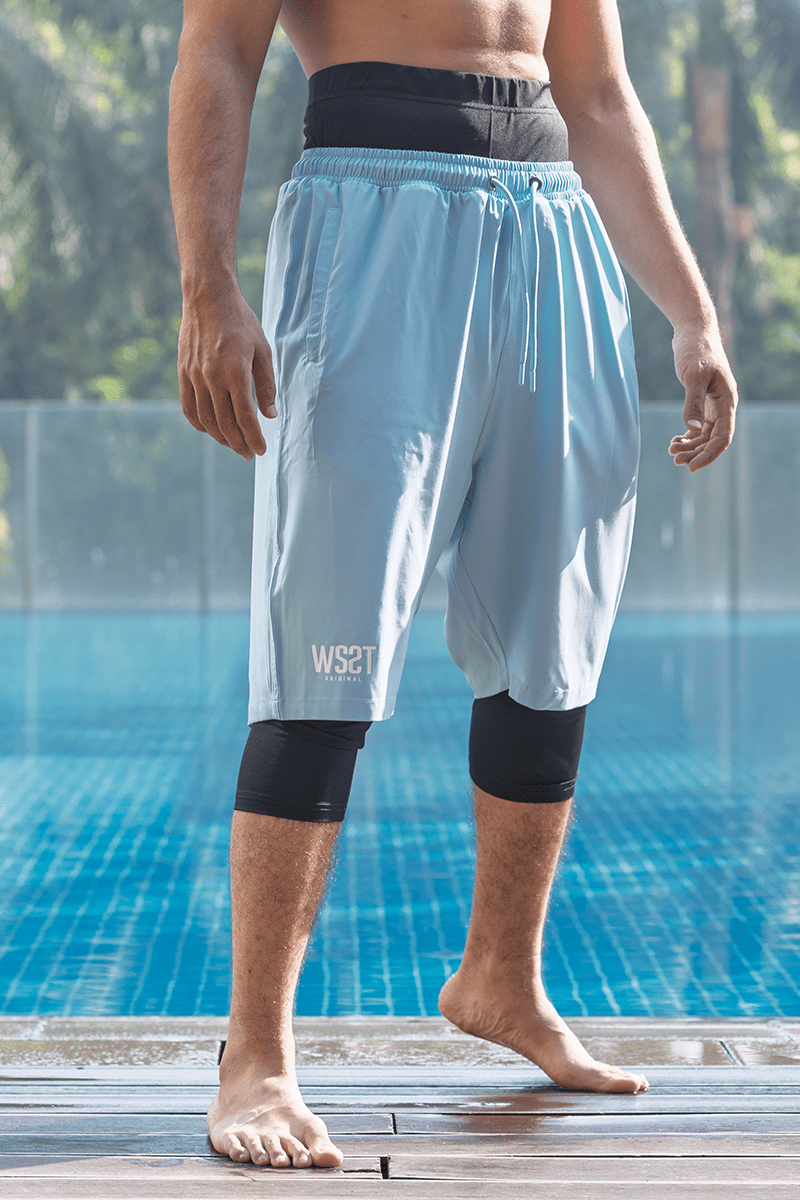 Short de Bain Wassat - Bleu Ciel, XXXL