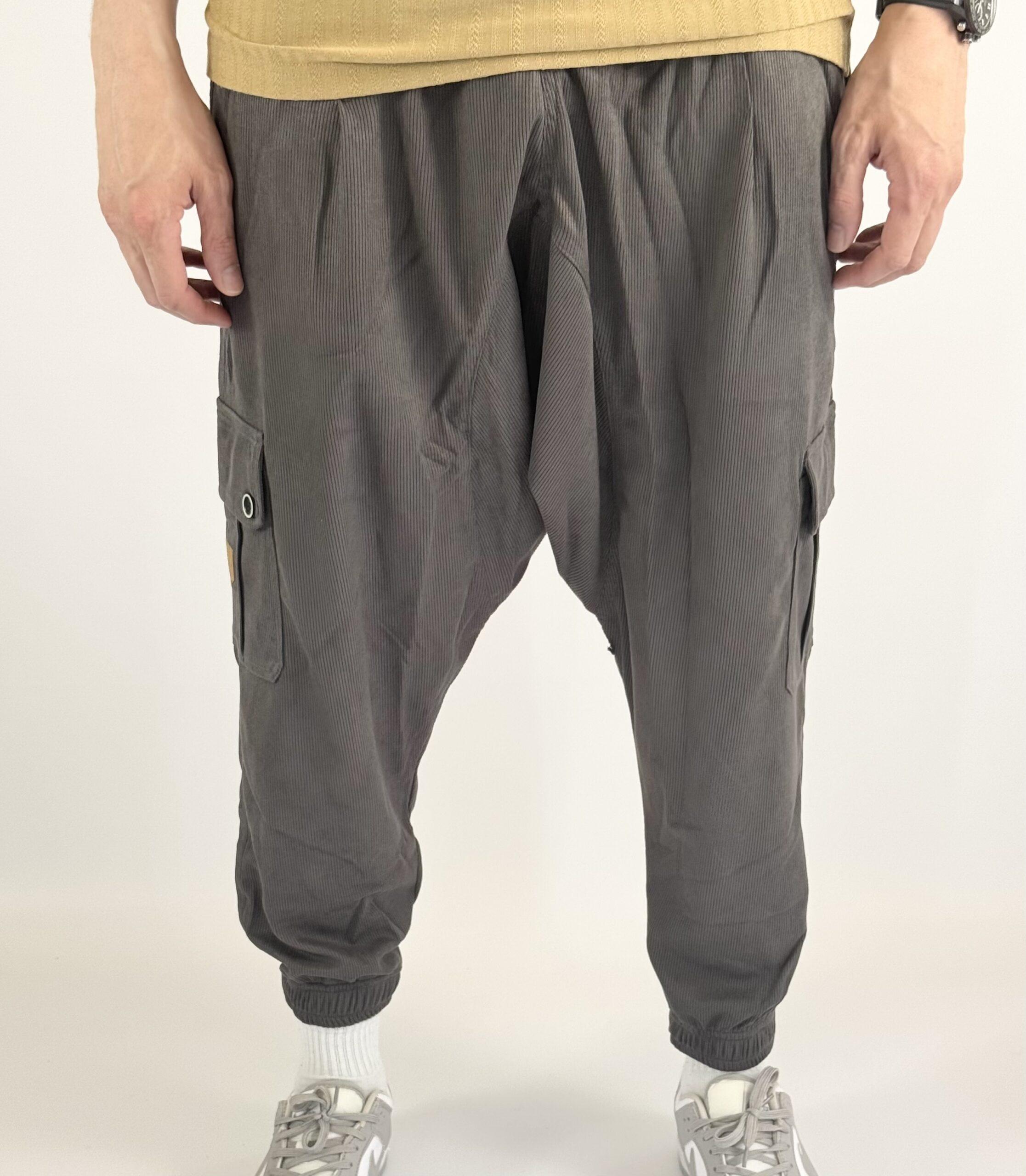 Sarouel Homme Velours - Gris Foncé, M