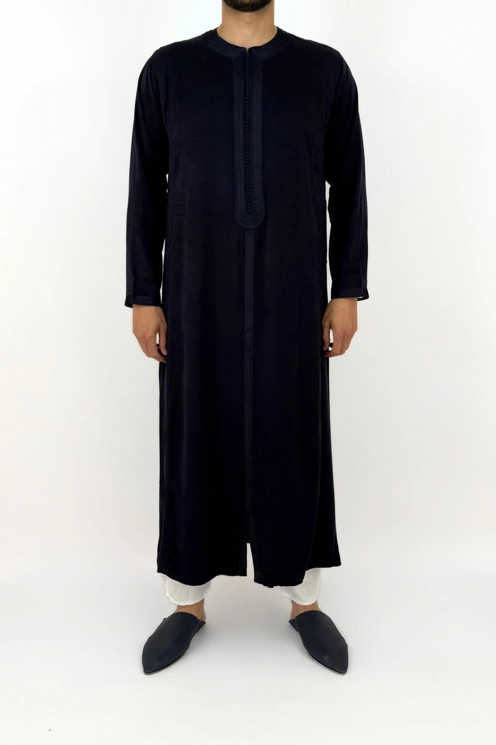 Caftan Homme Peau de Pêche Bleu foncé