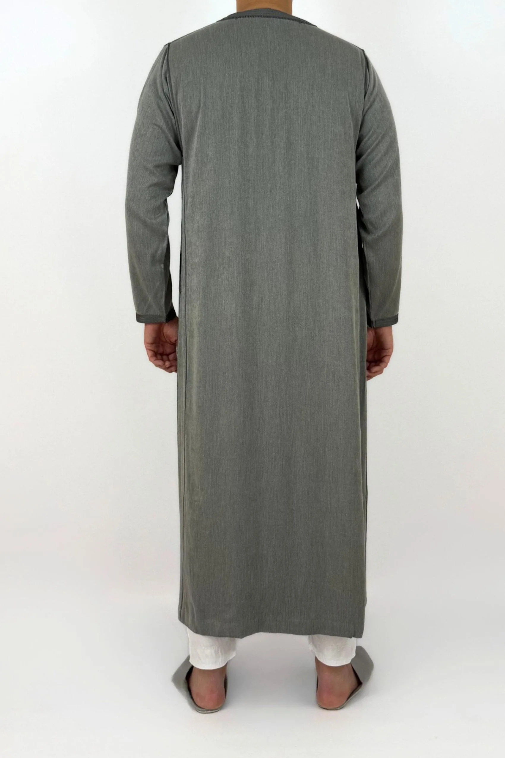 Caftan Homme Peau de Pêche Gris