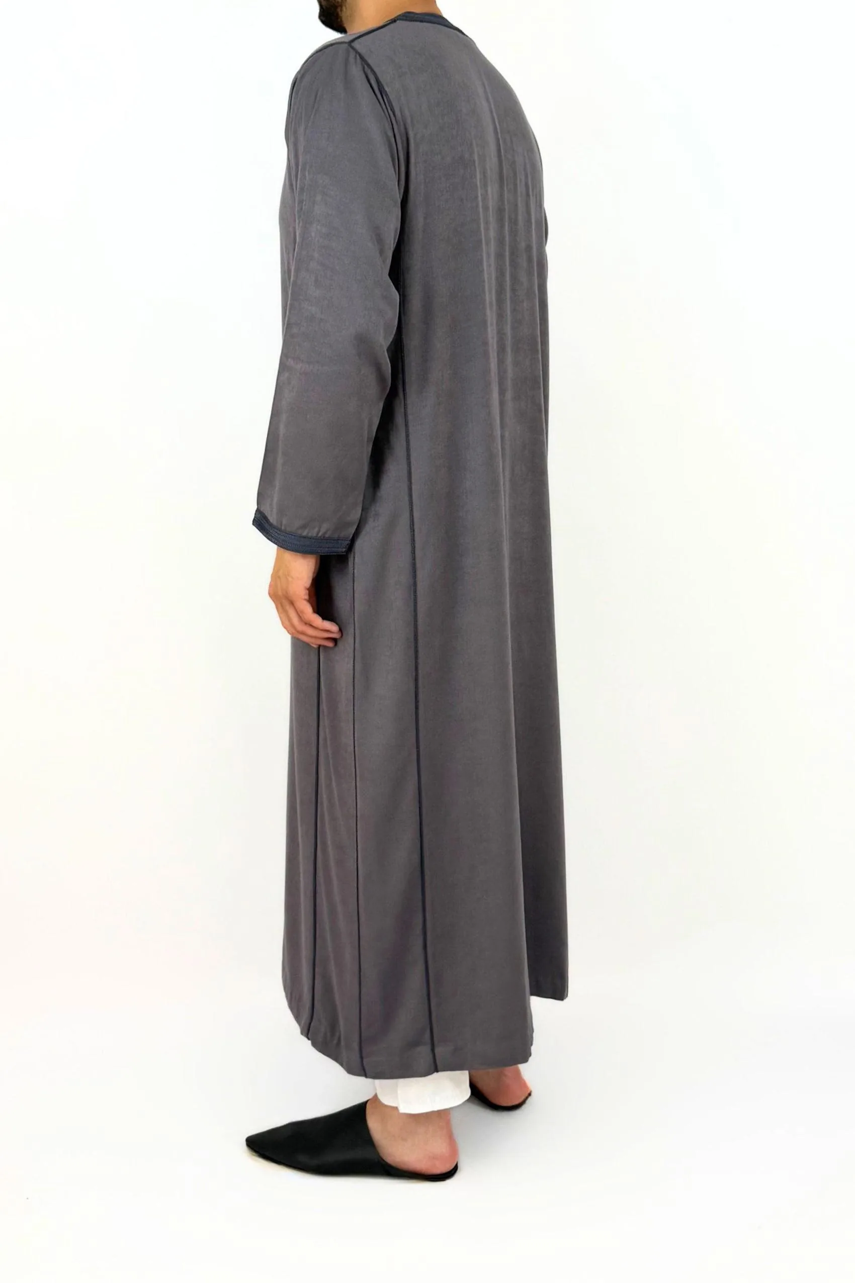 Caftan Homme Peau de Pêche Gris foncé