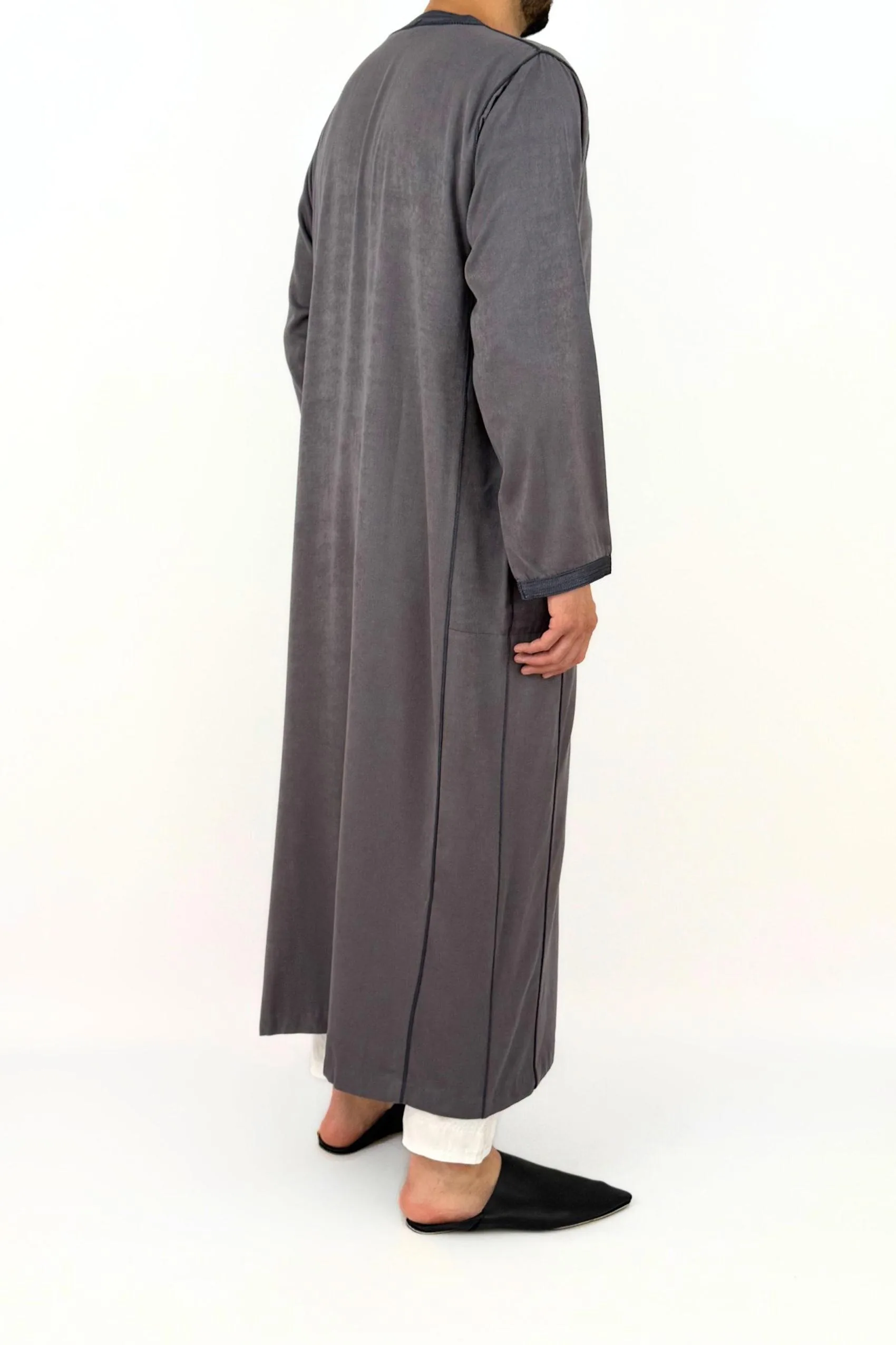 Caftan Homme Peau de Pêche Gris foncé