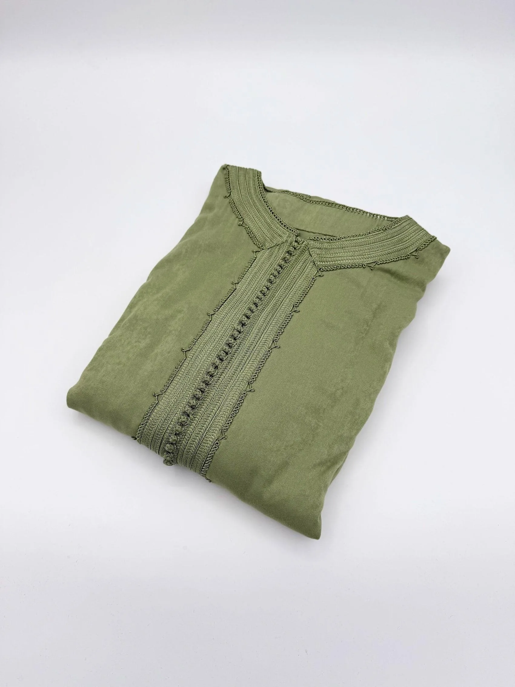 Caftan Homme Peau de Pêche Vert émeraude