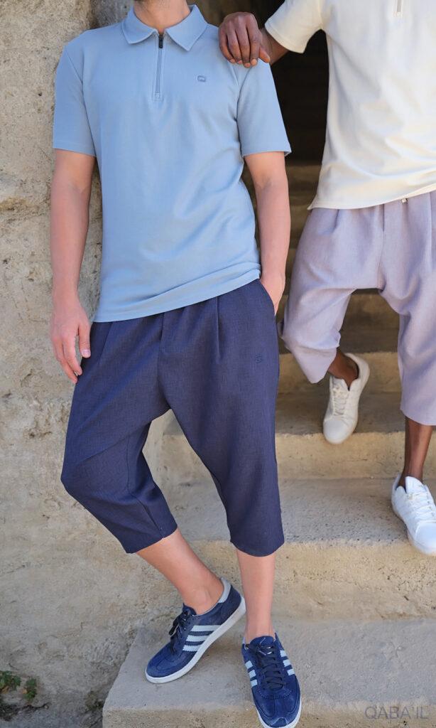 Pantacourt Classik Léger Lin Coton Qaba’il S25 Homme