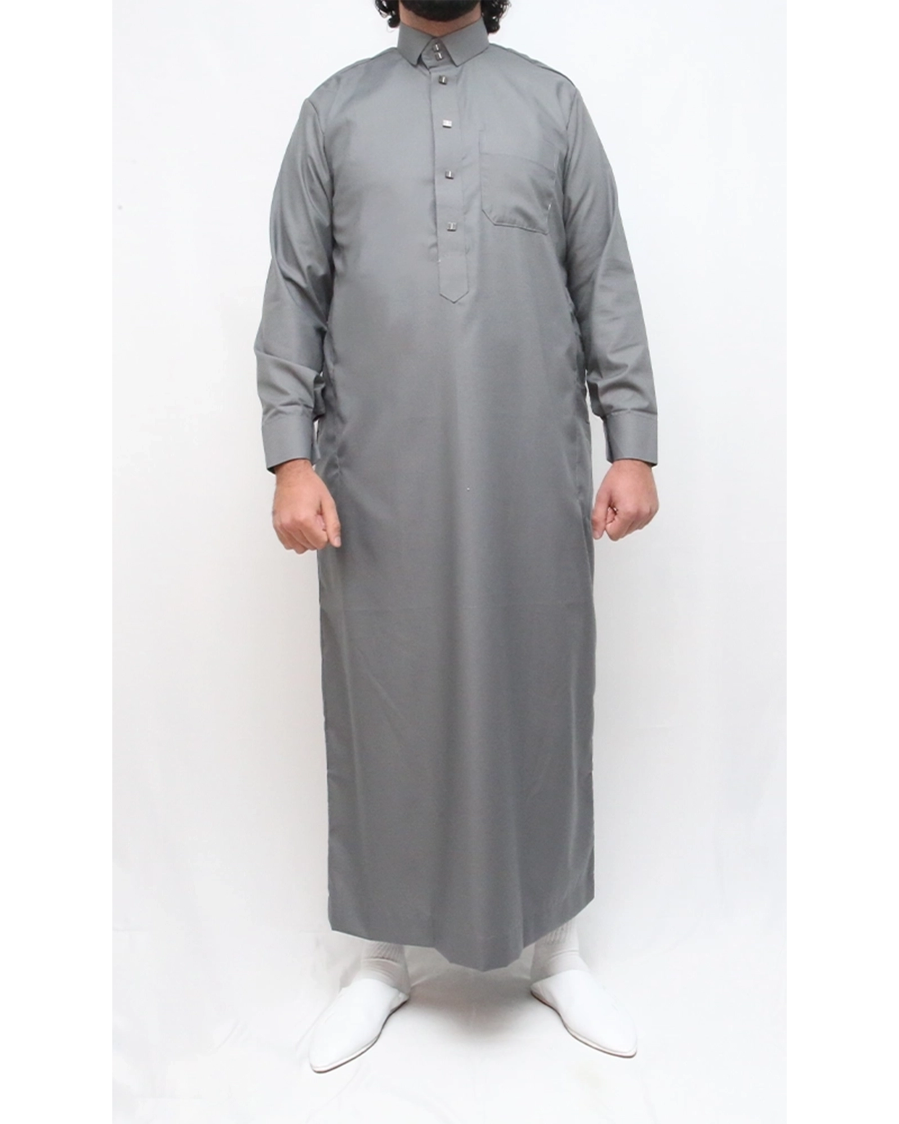 Qamis Qatari Al Resalah - M, Gris