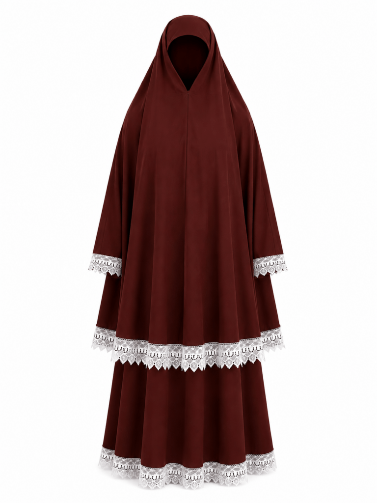 Ensemble Jilbab Dentelle 2 Pièces