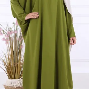 Abaya Jamila manches papillon vert