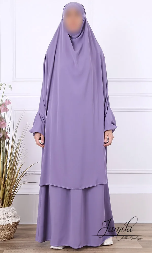 Jilbeb 2 pieces jupe Jamila lila