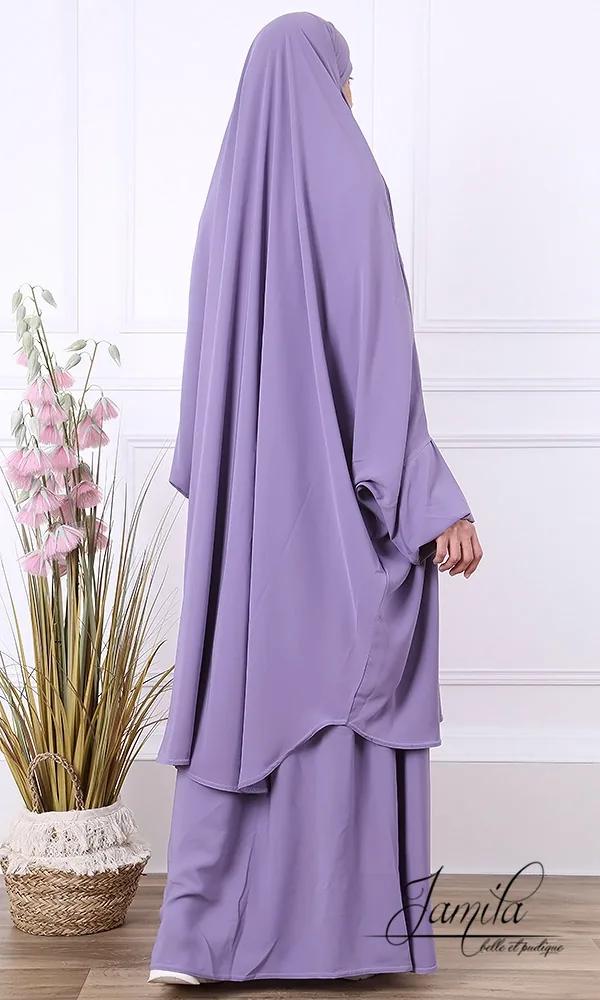 Jilbeb 2 pieces jupe Jamila lila