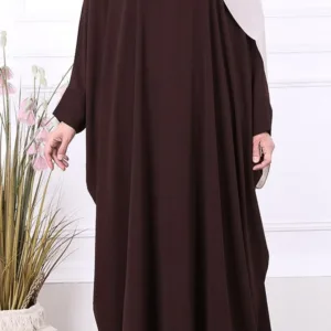 Abaya Jamila manches papillon marron