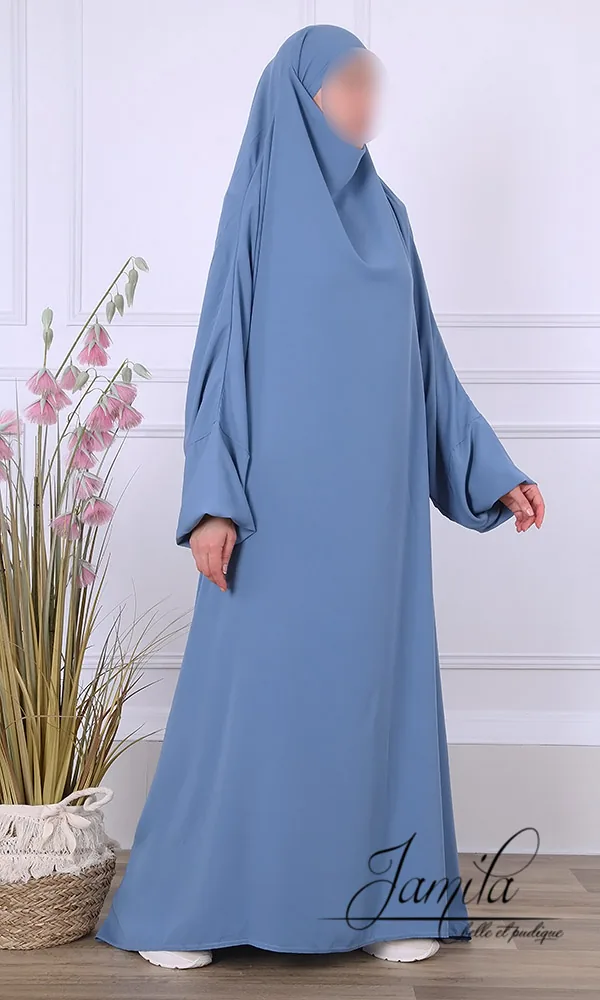 Jilbeb 1 piece jamila bleu pétrole