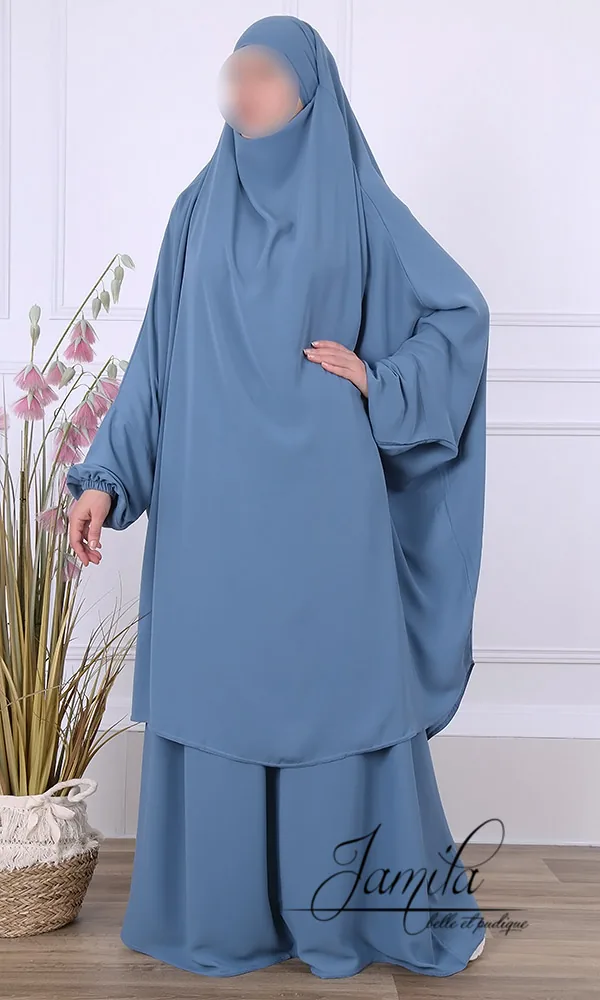 Jilbeb 2 pieces jupe Jamila bleu pétrole