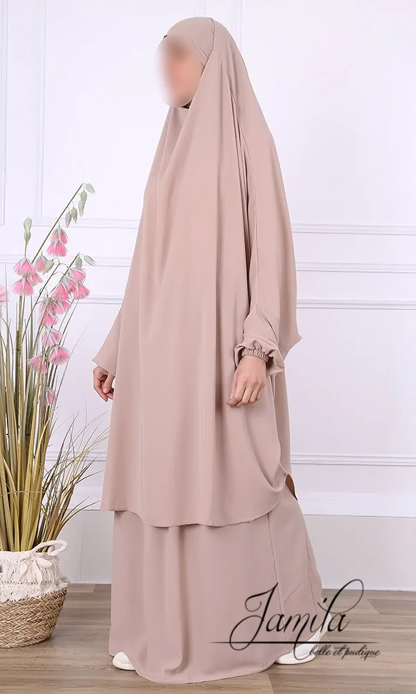 Jilbeb 2 pieces jupe Jamila taupe