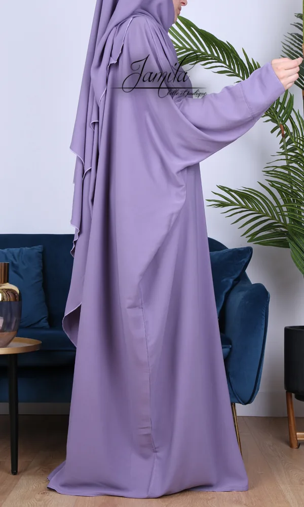 Abaya Jamila manches papillon lila