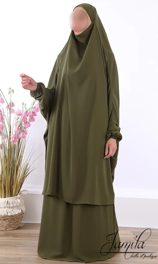 Jilbeb 2 pieces jupe Jamila Kaki