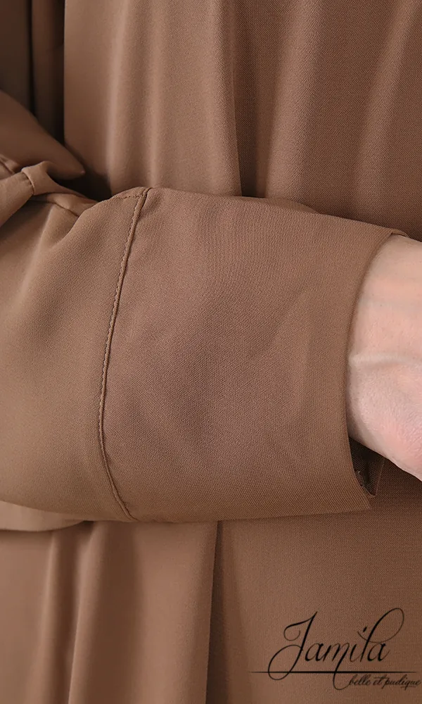 Abaya Jamila manches papillon cannelle