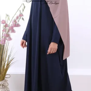 Abaya Jamila manches papillon bleu nuit
