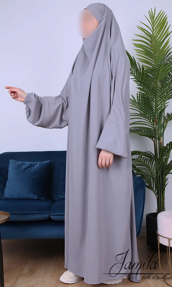 Jilbeb 1 piece jamila gris clair