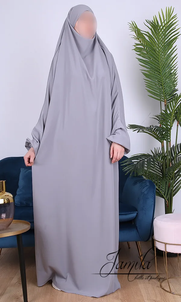 Jilbeb 1 piece jamila gris clair