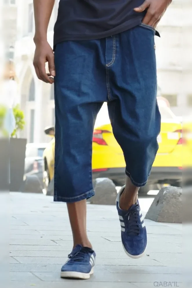 bermuda jean qabail bleu brut