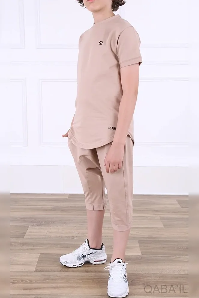 Ensemble qaba'il nautik enfant beige