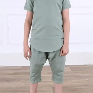 Ensemble qaba'il nautik enfant vert amande