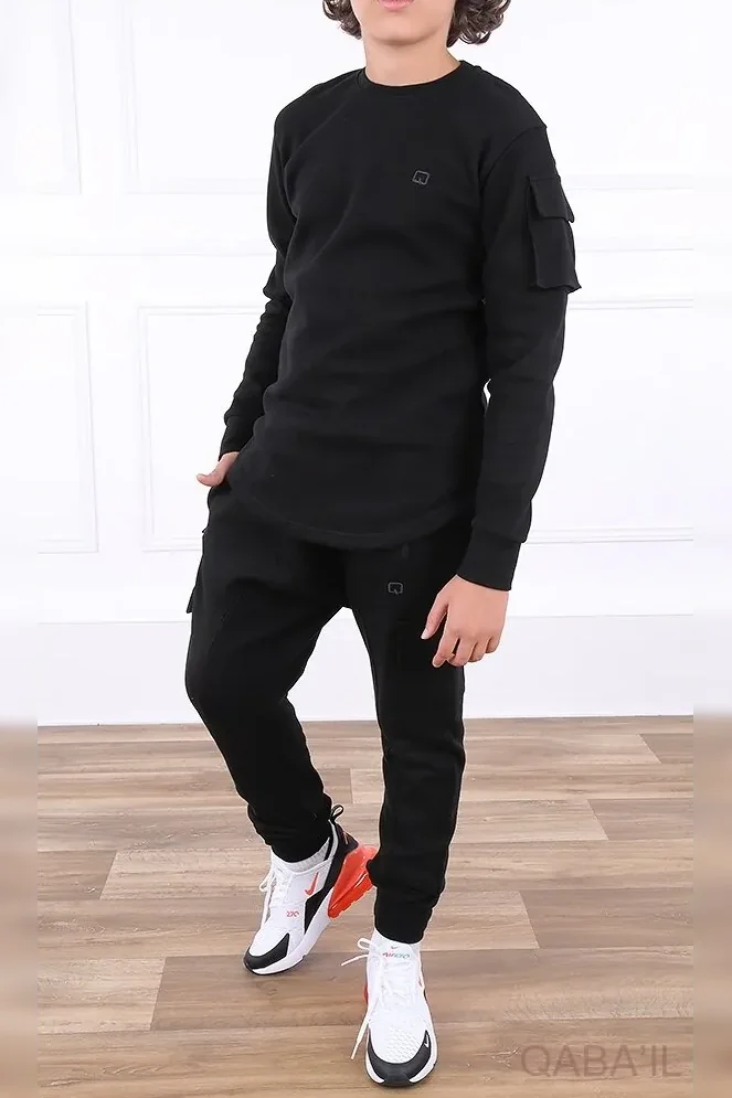 Ensemble qabail enfant neo sniper noir