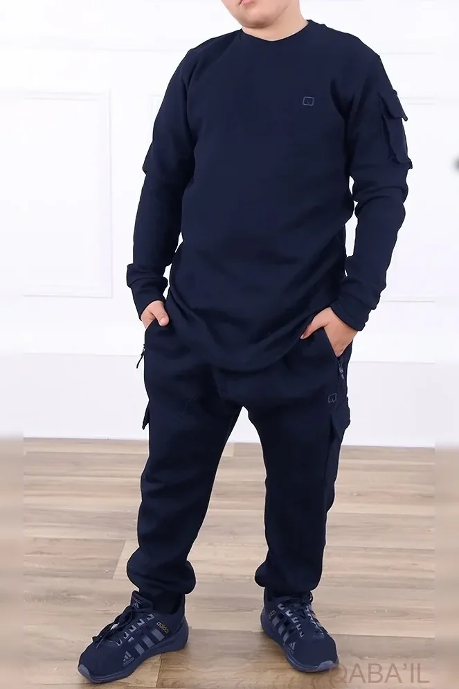 Ensemble qabail enfant neo sniper bleu nuit