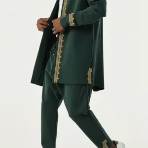 Ensemble qabail menara vert bouteille