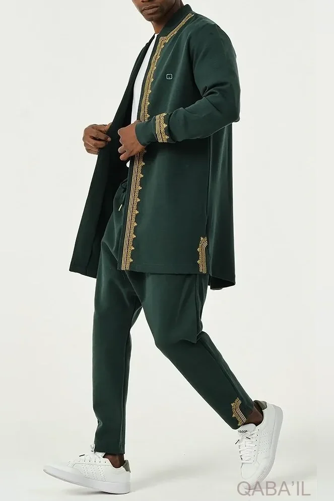 Ensemble qabail menara vert bouteille