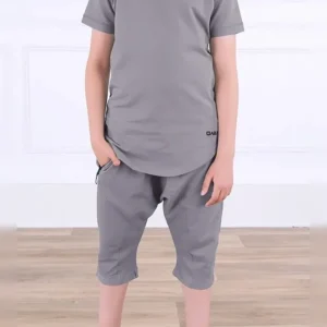 Ensemble qabail nautik enfant gris