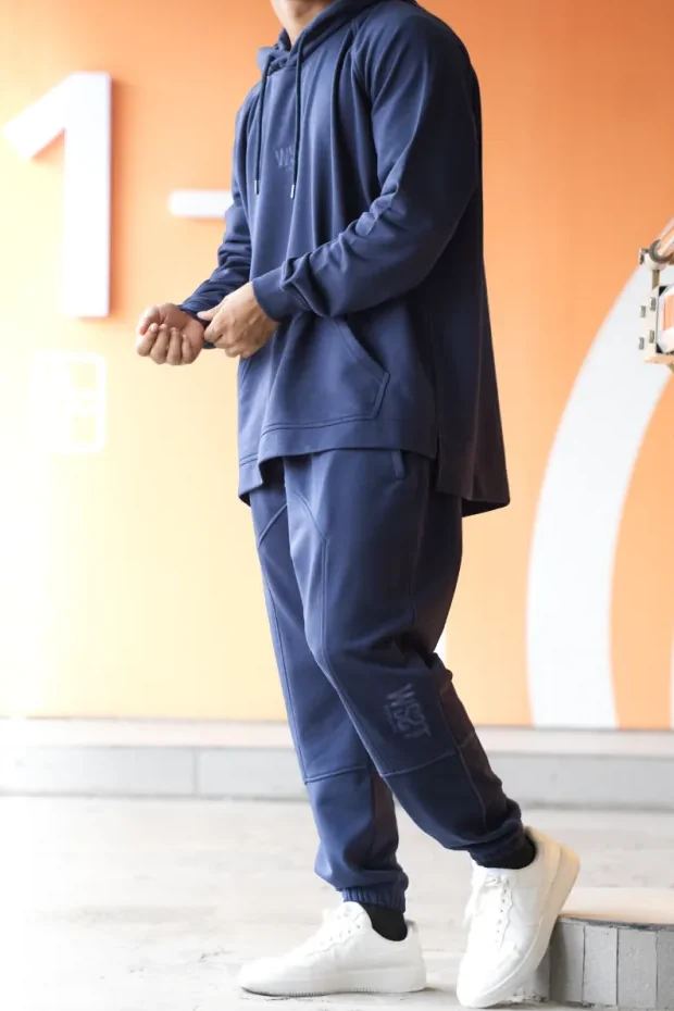 Ensemble wassat terry bleu