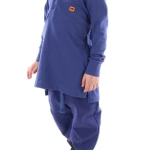 Polo qaba'il enfant bleu indigo
