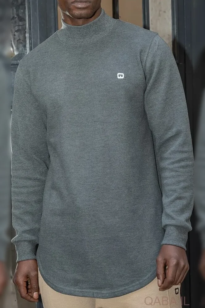 Pull col montant qaba'il vert